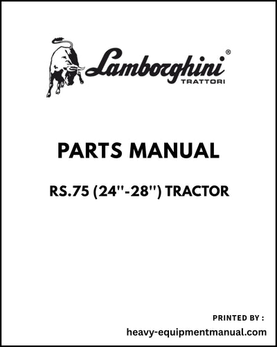 Lamborghini RS.75 (24''-28'') Tractor Parts Manual - Pdf Download -> 5001