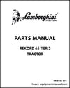 Lamborghini Rekord 65 Tier 3 Tractor Parts Manual - Pdf Download -> 1001