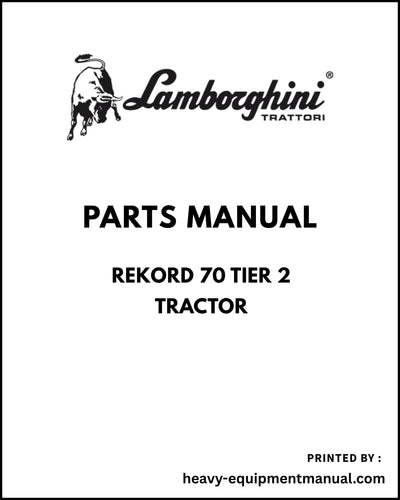 Lamborghini Rekord 70 Tier 2 Tractor Parts Manual - Pdf Download ->L10S673WTE1001