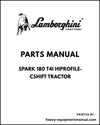 Lamborghini SPARK 180 T4i HiProfile-CShift Tractor Parts Manual - Pdf Download ->WSXAU10200LL50010