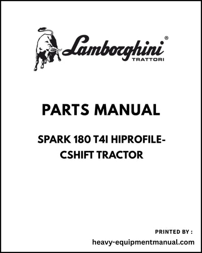 Lamborghini SPARK 180 T4i HiProfile-CShift Tractor Parts Manual - Pdf Download ->WSXAU10200LL50010