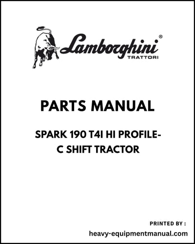 Lamborghini SPARK 190 T4i Hi Profile-C Shift Tractor Parts Manual - Pdf Download ->WSXAU90200LL50010