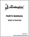 Lamborghini SPIRE 70 Tractor Parts Manual - Pdf Download -> ZKDCU30200TL10001