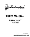 Lamborghini SPIRE 80 TARGET Tractor Parts Manual - Pdf Download -> 30001