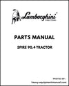 Lamborghini SPIRE 90.4 Tractor Parts Manual - Pdf Download -> ZKDBC80200TL30001