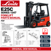 Linde E25C series 1347 Forklift Parts Manual PDF