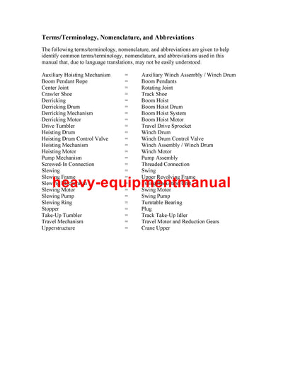 Link Belt Crane 238 HSL Official Repair Service Manual