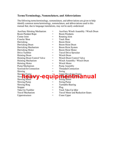 Link Belt 138 HSL Crane Full Complete Service Manual