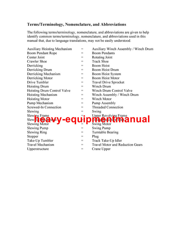 Link Belt 138 HSL Crane Full Complete Service Manual