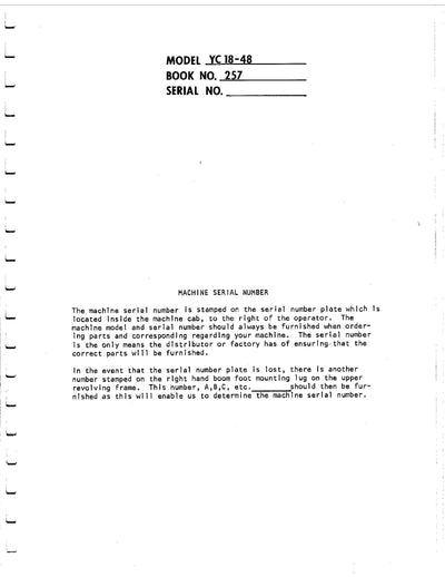 Link Belt YC-24 Crane Operator Manual