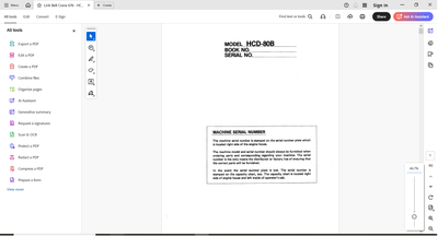 Link Belt Crane 676 - HCD-80B Operation Manual