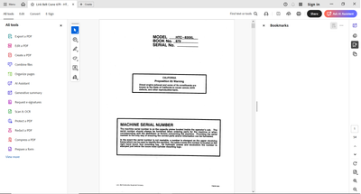 Link Belt HTC-855 Crane Operator Manual