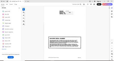 Link Belt HC-218A Crane Operator Manual