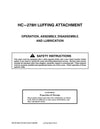 Link Belt HC-278H Luffer Crane Operator Manual