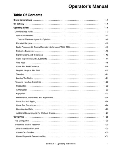Link Belt ATC-3210 Crane Operator Manual