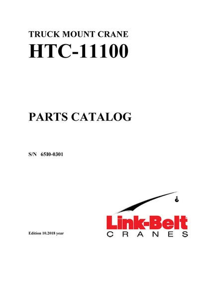 Link belt HTC-11100 Crane Parts catalog manual 65I0-0301