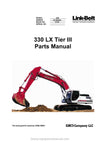 Link belt 330LX Excavator Parts Manual