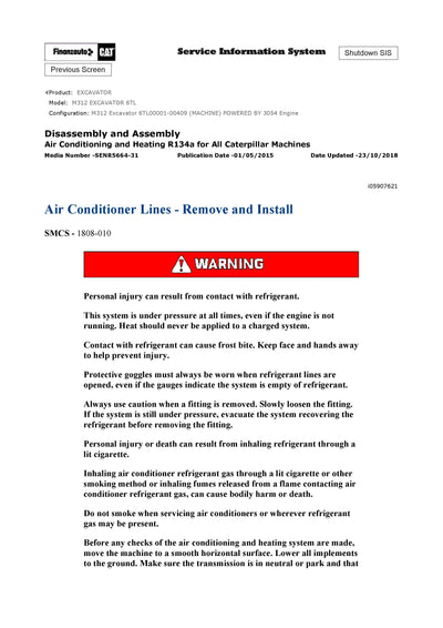 DOWNLOAD CATERPILLAR M312 WHEELED EXCAVATOR SERVICE REPAIR MANUAL 6TL