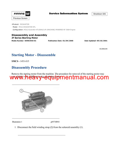 Caterpillar M312 EXCAVATOR Full Complete Service Repair Manual 6TL