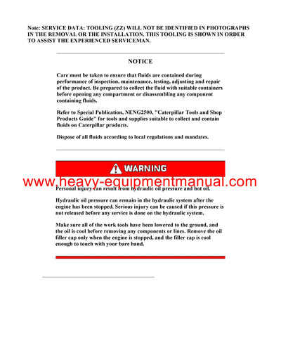 DOWNLOAD CATERPILLAR M318C WHEELED EXCAVATOR SERVICE REPAIR MANUAL H2D