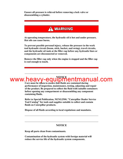 DOWNLOAD CATERPILLAR M318C WHEELED EXCAVATOR SERVICE REPAIR MANUAL H2F