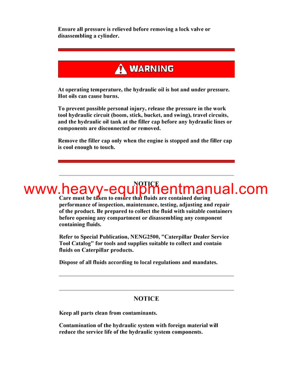 DOWNLOAD CATERPILLAR M318C WHEELED EXCAVATOR SERVICE REPAIR MANUAL H2F