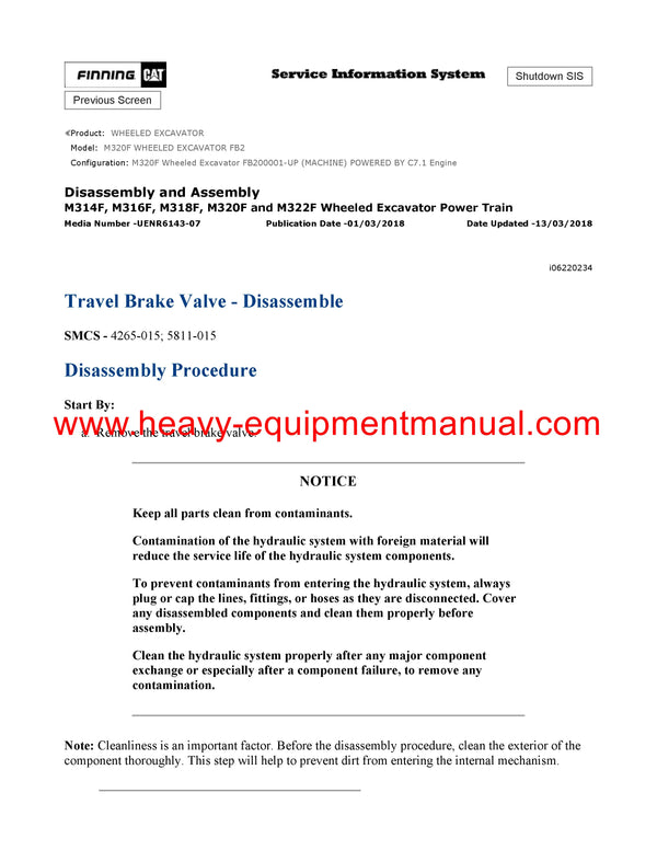 DOWNLOAD CATERPILLAR M320F WHEELED EXCAVATOR SERVICE REPAIR MANUAL FB2