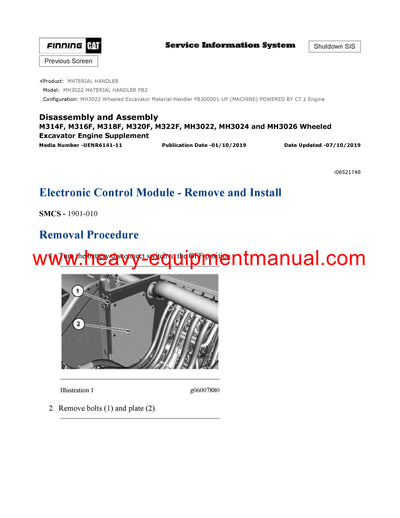 DOWNLOAD CATERPILLAR MH3022 MATERIAL HANDLER SERVICE REPAIR MANUAL FB3