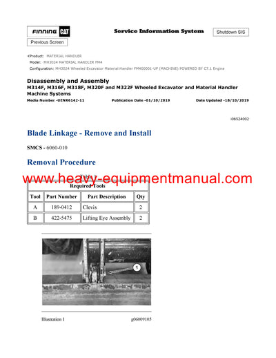 DOWNLOAD CATERPILLAR MH3024 MATERIAL HANDLER SERVICE REPAIR MANUAL FM4