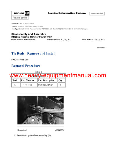 DOWNLOAD CATERPILLAR MH3059 MATERIAL HANDLER SERVICE REPAIR MANUAL RBR