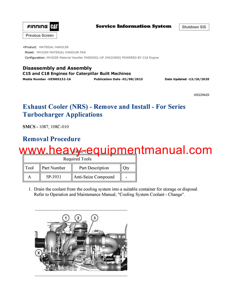 DOWNLOAD CATERPILLAR MH3295 MATERIAL HANDLER SERVICE REPAIR MANUAL PA9