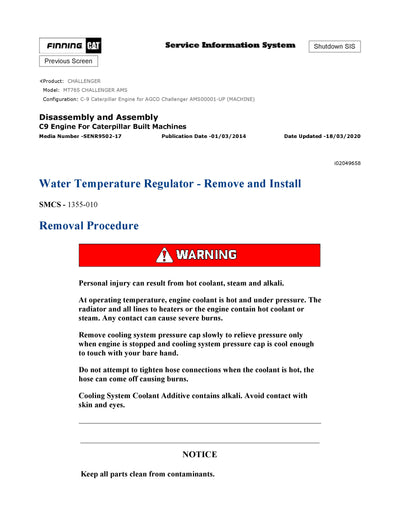 DOWNLOAD CATERPILLAR MT765 CHALLENGER SERVICE REPAIR MANUAL AMS