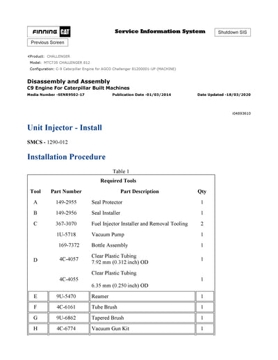 Caterpillar MTC735 CHALLENGER Full Complete Service Repair Manual 812