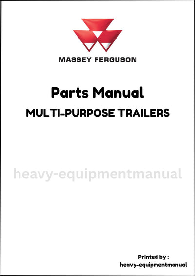 Massey Ferguson MULTI-PURPOSE TRAILERS Parts Manual - Download PDF