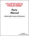 Mahindra 6000 4WD Tractor (00 Series) Parts Manual - PDF Download