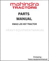Mahindra eMax L25 HST Tractor Parts Manual - PDF Download