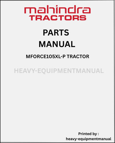 Mahindra mForce105XL-P Tractor Parts Manual - PDF Download