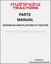 Mahindra mPower 85 (4WD Platform T4) Tractor Parts Manual - PDF Download