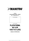 Manitou 105 VJR2 110 VJR2 80 VJR Repair Manual 547357-ES 2007