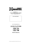 Manitou 120 TH 120 TM Repair Manual 547320-EN 2002