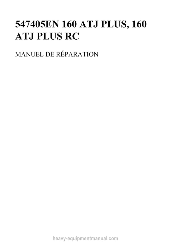 Manitou 160 ATJ PLUS 160 ATJ PLUS RC Service Repair Manual (547405EN)