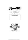 Manitou 78 XE Repair Manual 547359EN 2004