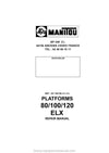Manitou 80 100 120 ELX Repair Manual 547326-EN 2001