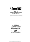 Manitou 80 100 120 ELX Repair Manual 547326DE 2001