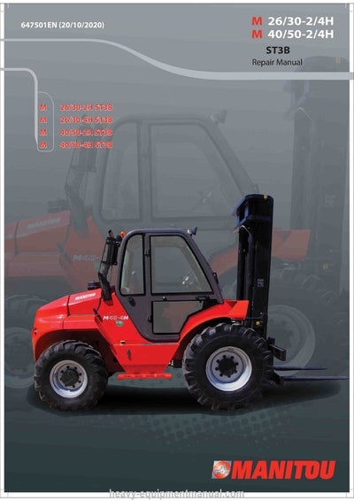 Manitou M 26-2 H ST3B to M 50-4 H ST3B Repair Manual 647501EN 2020