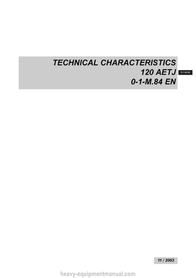Manitou 120 AETJCOMPACT 3D Repair Manual 547363EN 2003