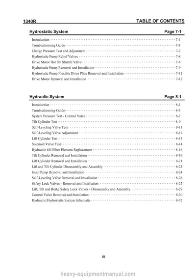 Manitou 1340R Skid Steer Loader Service Manual (50112513EN) PDF