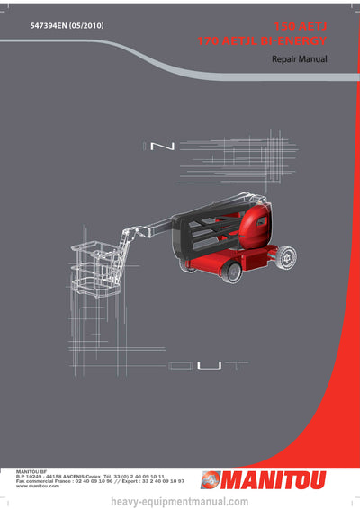 Manitou 170 AETJL BI-ENERGY150 AETJL BI-ENERGY Service Manual 547394EN 2010