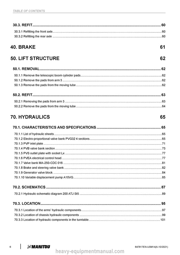 2021 Manitou 200 ATJ ST5 S1 200 ATJ RC ST5 S1 Service Manual (647817EN-USM14) PDF