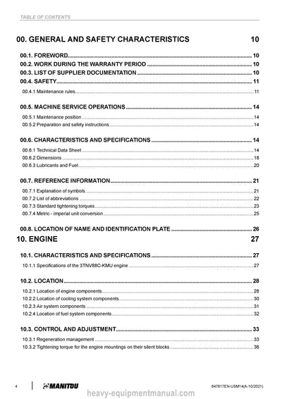 Manitou 200 ATJ ST5 S1 200 ATJ RC ST5 S1 Service Manual 647817EN-USM14 2021